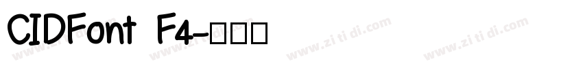 CIDFont F4字体转换